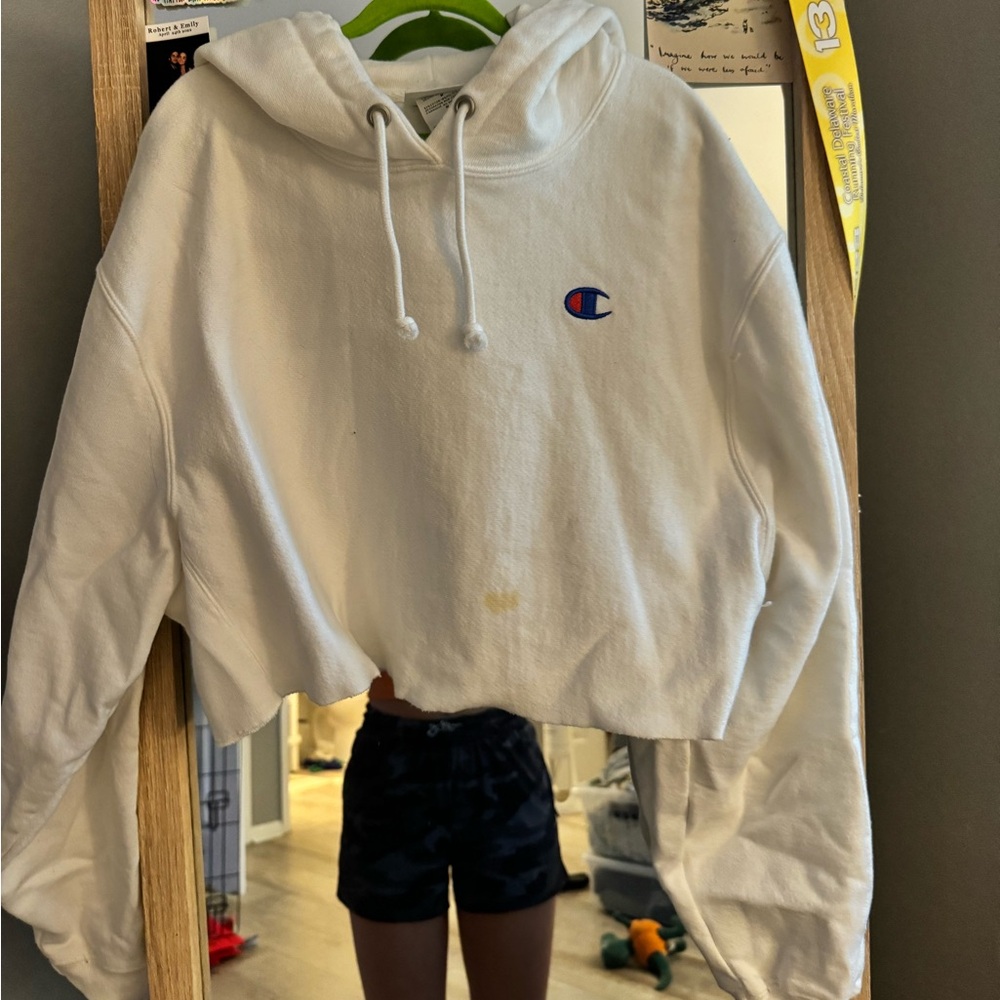 Champion cropped reverse weave hoodie